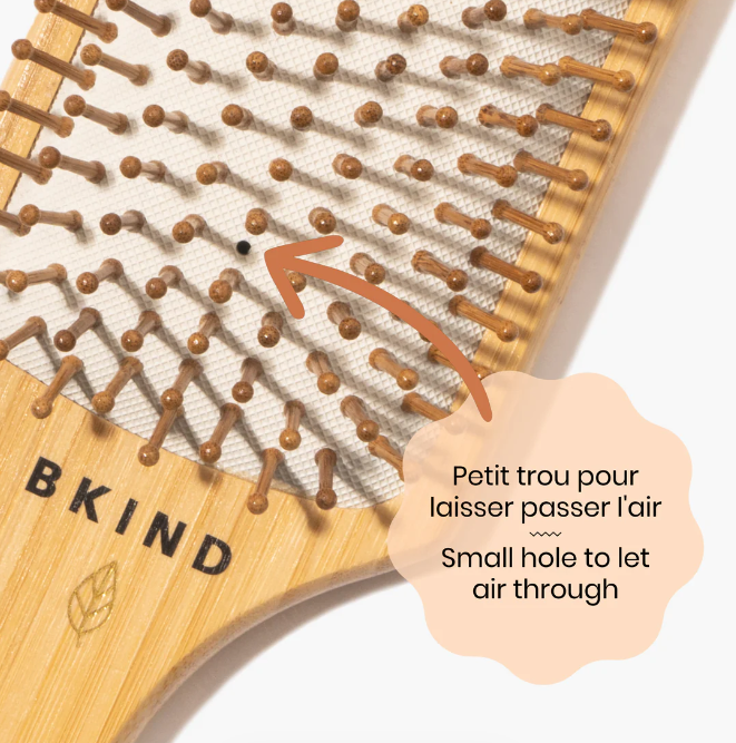 Petite brosse à cheveux en bambou BKIND